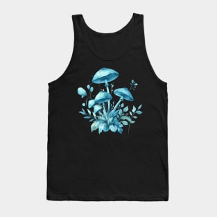 Blue Mushrooms Tank Top